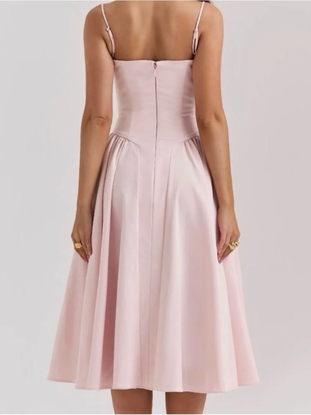 House of CB Strapless Blush Pink Corseted Dress